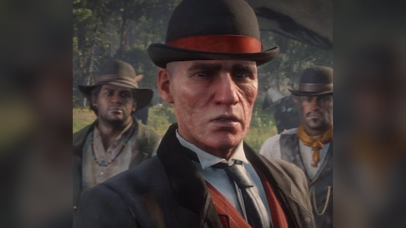 Milton facing the camera with gang members behind him