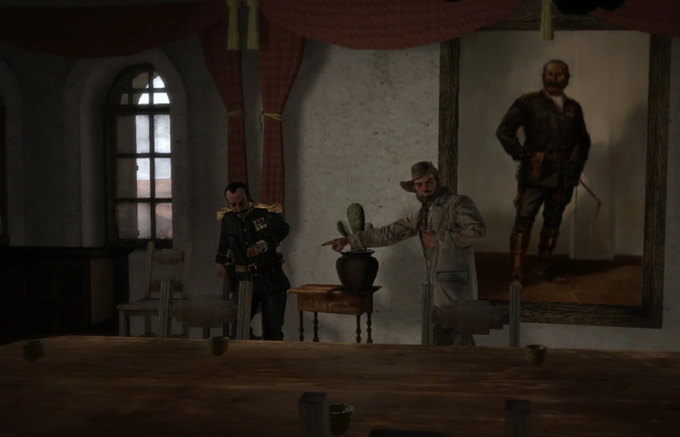 Bill Williamson and Colonel Allende attempting to escape