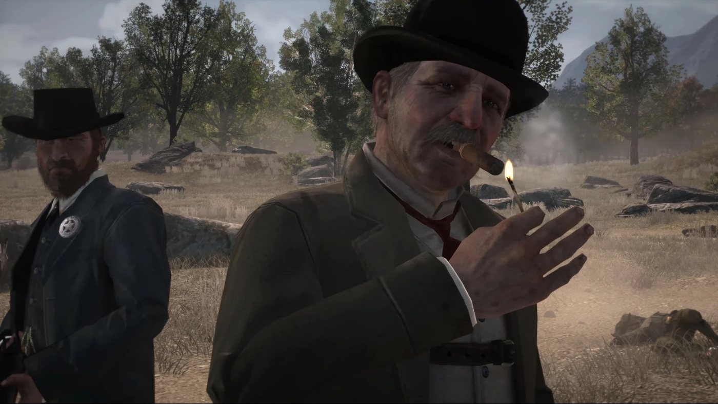 Ross gesturing with a cigar