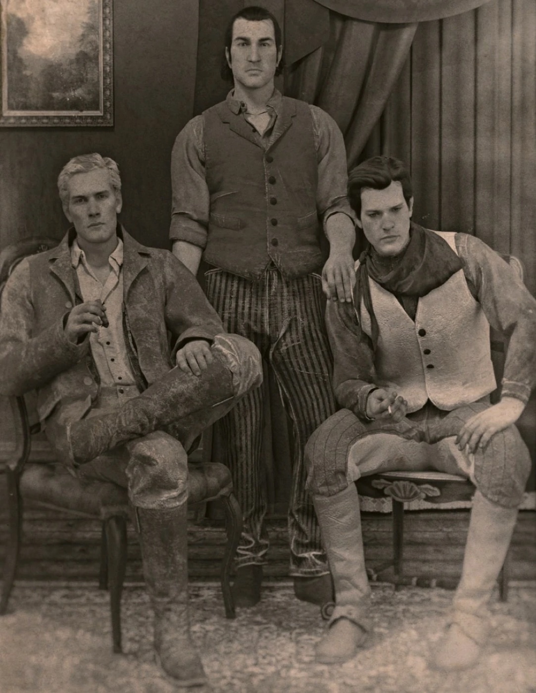 Hosea, Dutch and Arthur in Red Dead Redemption 2