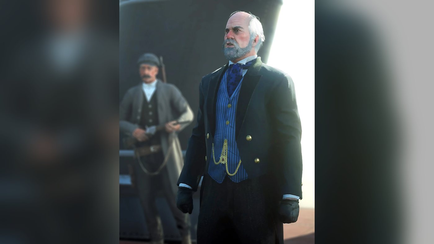 Cornwall standing with an armed man