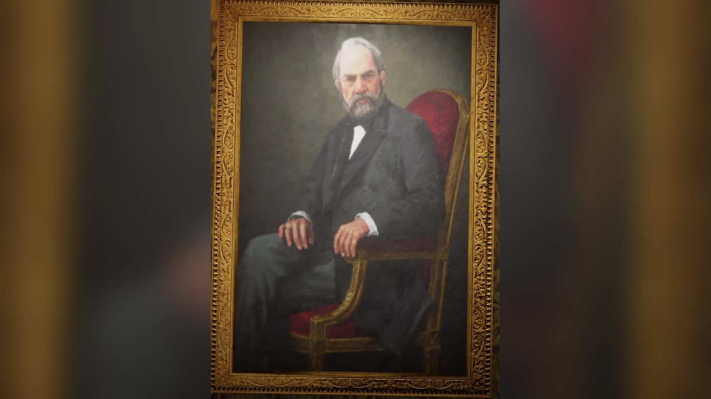 Painted portrait of a seated Cornwall