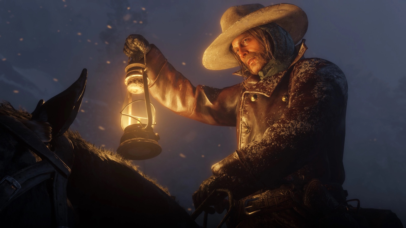 Micah Bell in the snow in Red Dead Redemption 2