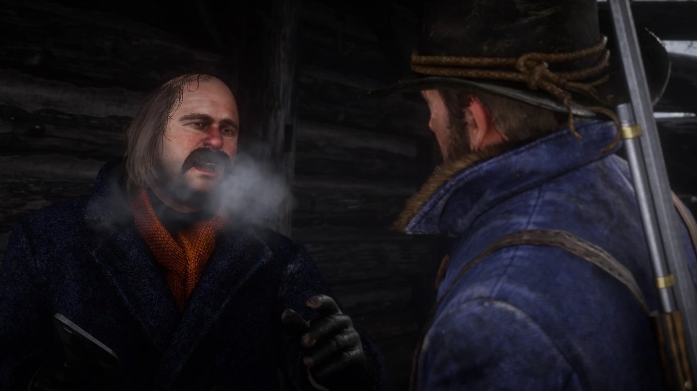 Pearson talking to Arthur in the cold